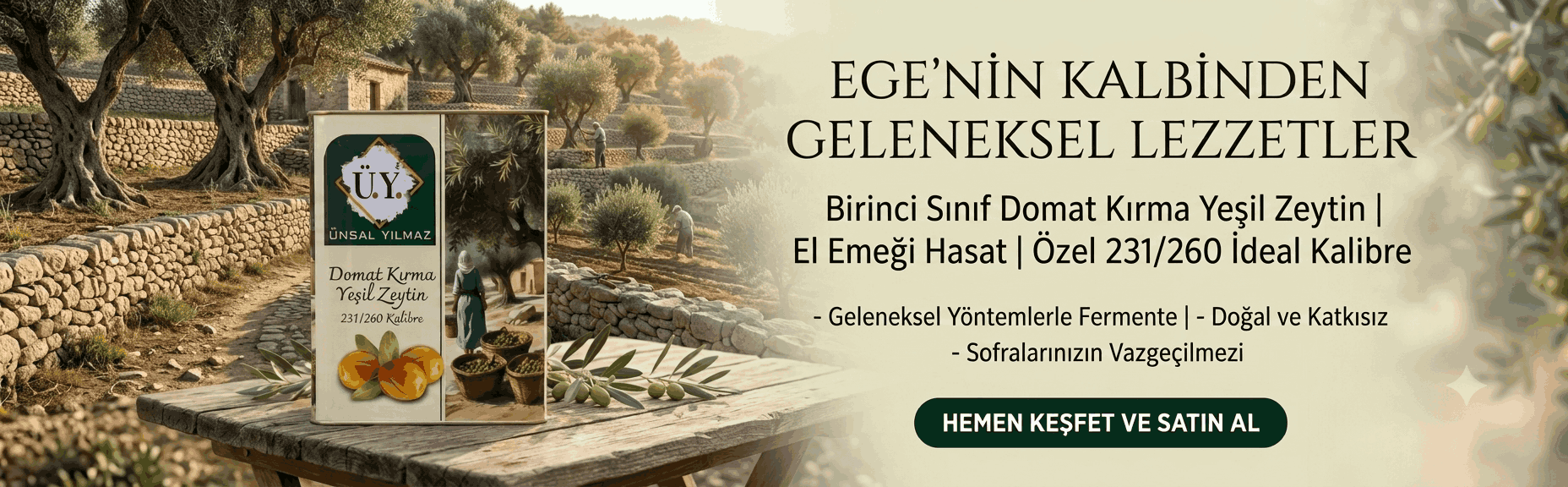 domat kırma yeşil zeytin