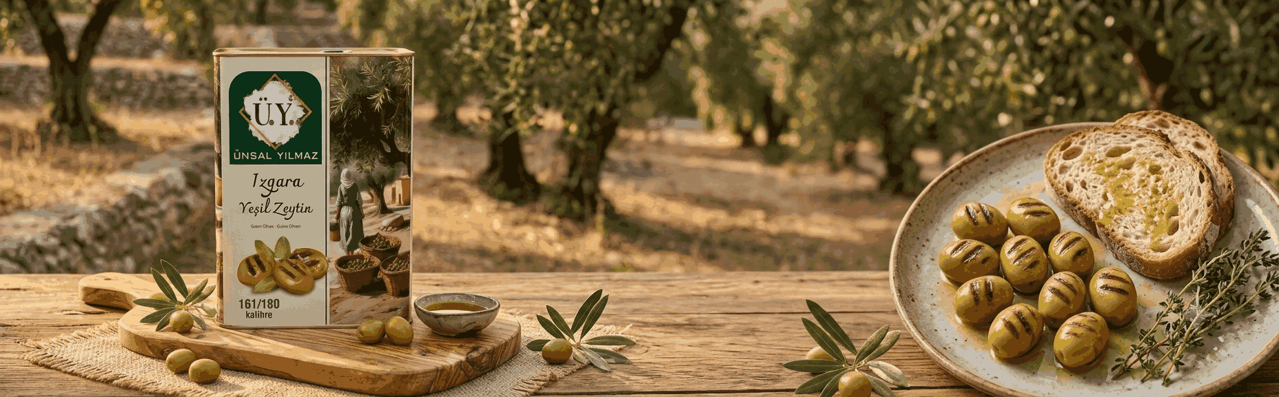 yeşil ızagara zeytin
