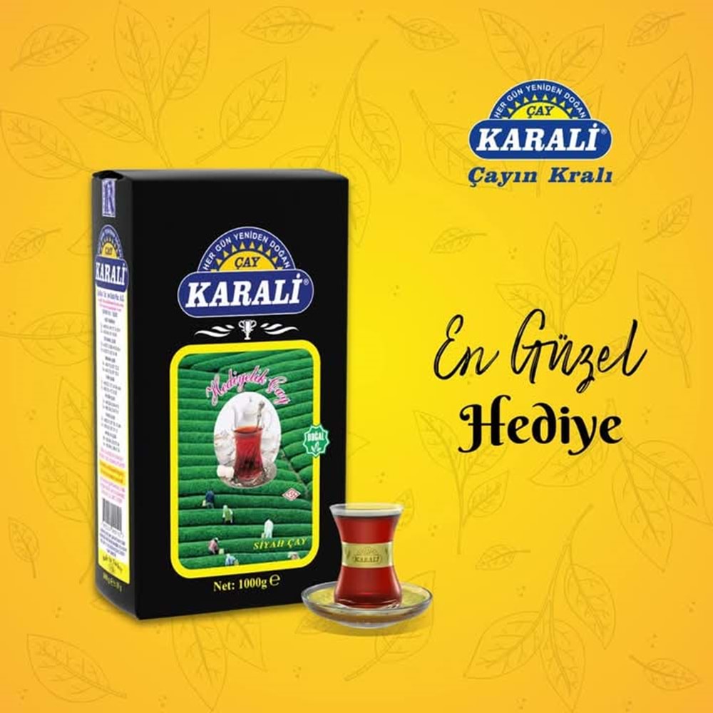KARALİ HEDİYELİK SİYAH ÇAY 1000 GR